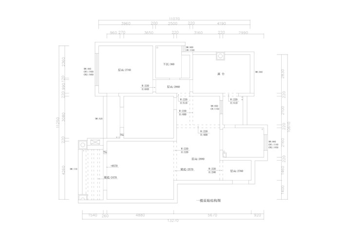 一楼原始结构图